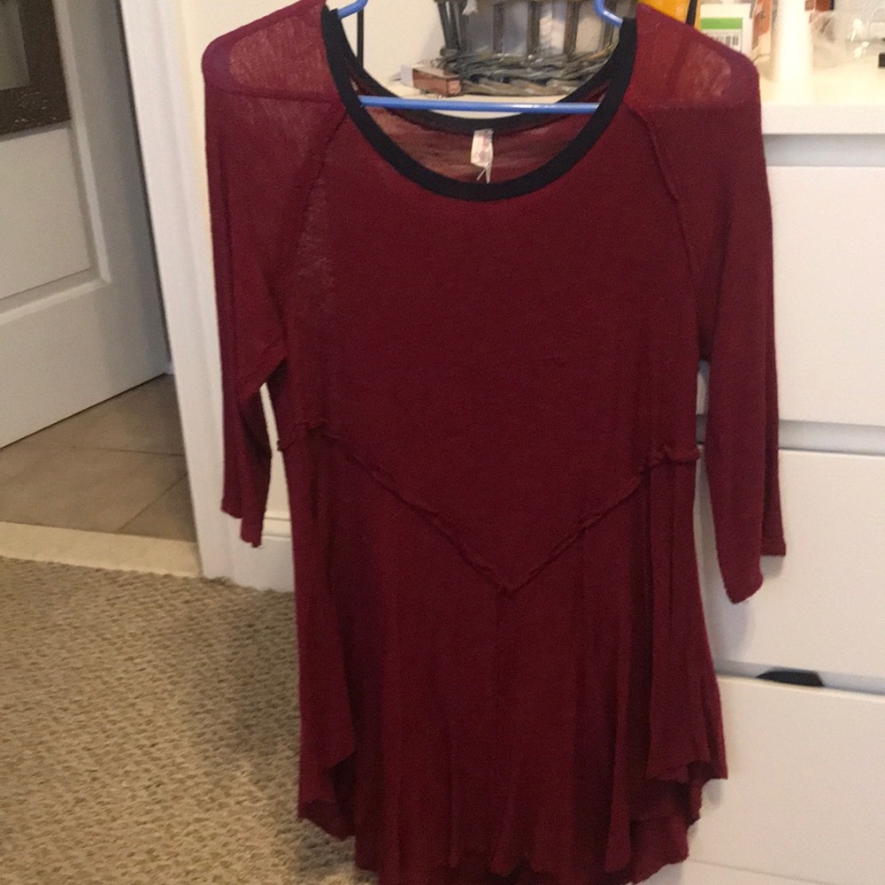Free people maroon tunic